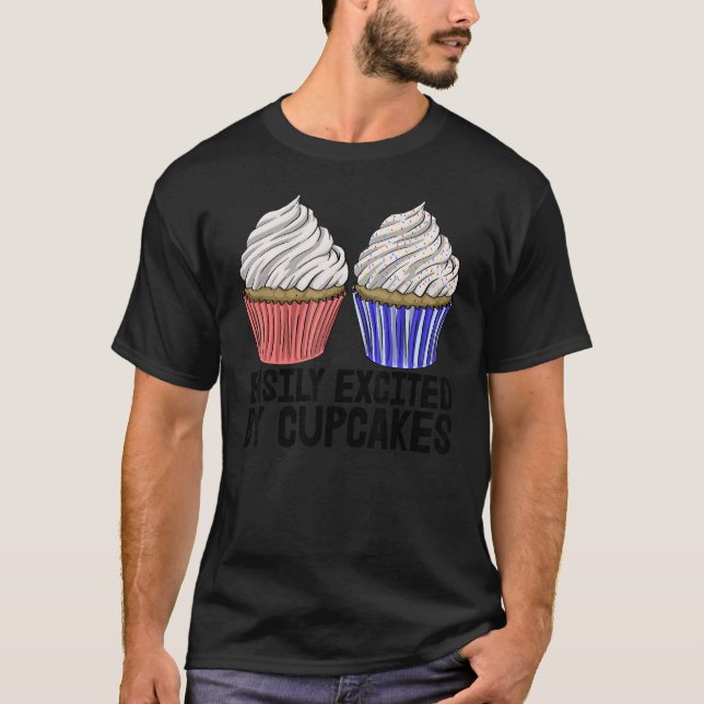 Einfach Begeistert Von Den Cupcakes Männer Backen  T-Shirt (Vorderseite)
