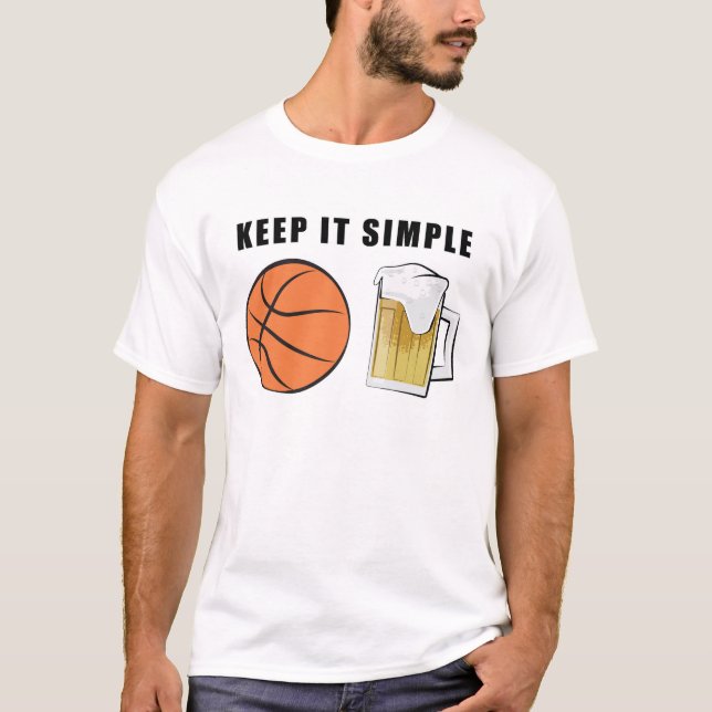 Einfach behalten - Basketball und Bier T-Shirt (Vorderseite)