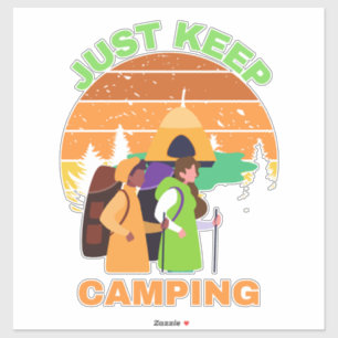EINFACH BEHALTEN CAMPING AUFKLEBER