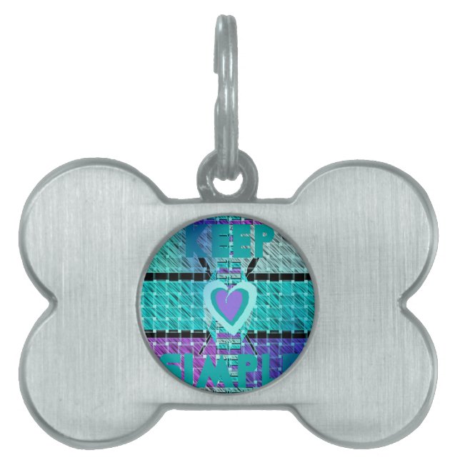 Einfach behalten: Cyan Heart & Clarity Pattern Art Tiermarke (Vorderseite)