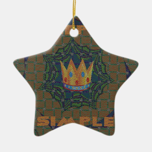 Einfach behalten: Das Royal Clarity Pattern Design Keramik Ornament (Vorne)
