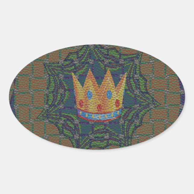 Einfach behalten: Das Royal Clarity Pattern Design Ovaler Aufkleber (Vorderseite)