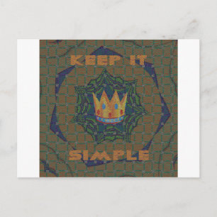 Einfach behalten: Das Royal Clarity Pattern Design Postkarte