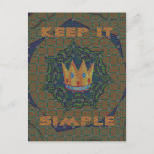 Einfach behalten: Das Royal Clarity Pattern Design Postkarte