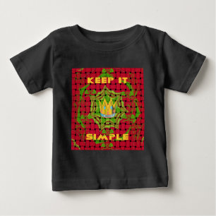 Einfach behalten: Fett Golden Red Woven Floral Pri Baby T-shirt
