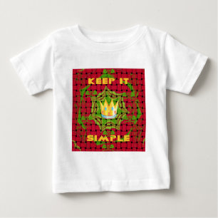 Einfach behalten: Fett Golden Red Woven Floral Pri Baby T-shirt