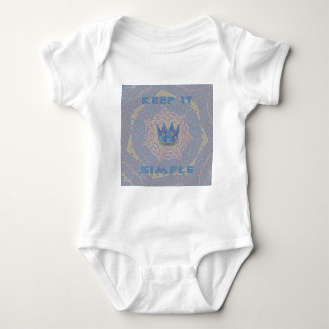 Einfach behalten: Pastel Royal Clarity Pattern Art Baby Strampler (Vorderseite)