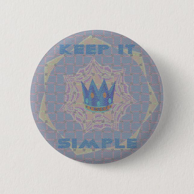 Einfach behalten: Pastel Royal Clarity Pattern Art Button (Vorderseite)