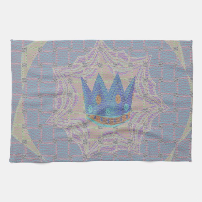 Einfach behalten: Pastel Royal Clarity Pattern Art Geschirrtuch (Horizontal)