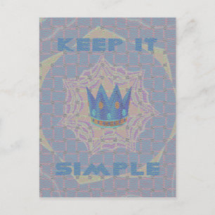 Einfach behalten: Pastel Royal Clarity Pattern Art Postkarte
