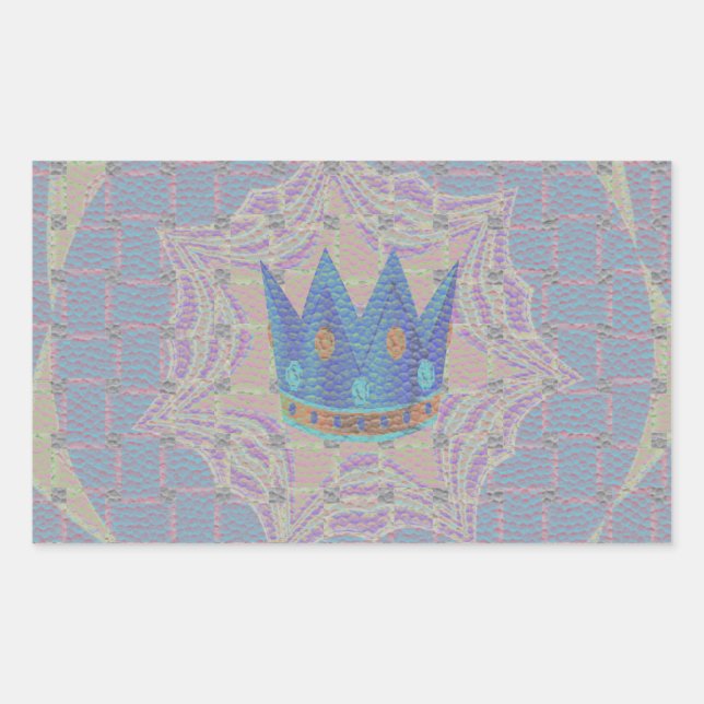 Einfach behalten: Pastel Royal Clarity Pattern Art Rechteckiger Aufkleber (Vorderseite)