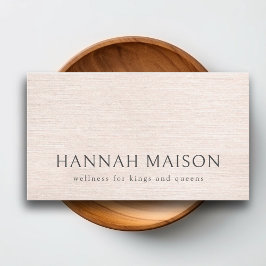 Einfach Beige Modernes Minimalistisch Visitenkarte