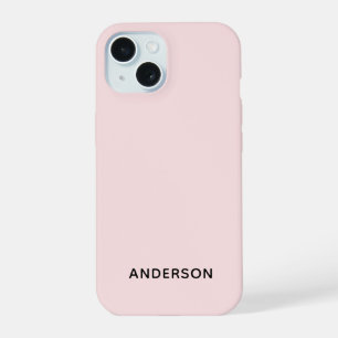 Einfach Benutzerdefiniert Personalisiert Pastellro iPhone 15 Hülle