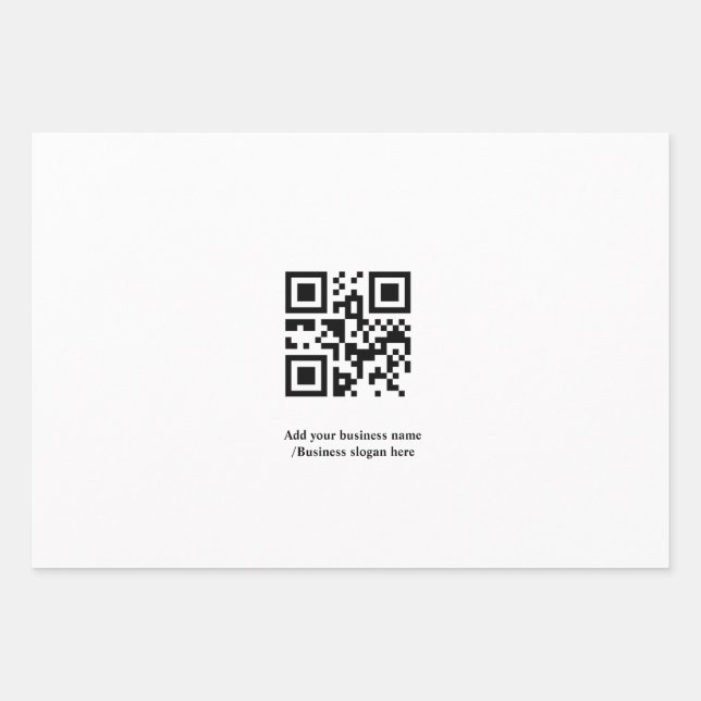 Einfach benutzerdefinierter QR-Code hinzufügen, da Geschenkpapier Set (Vorderseite)