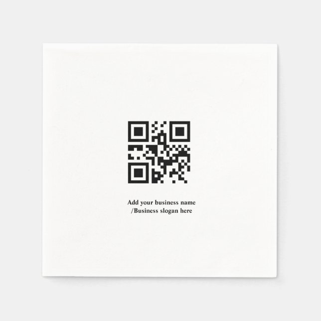 Einfach benutzerdefinierter QR-Code hinzufügen, da Serviette (Vorderseite)
