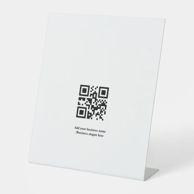 Einfach benutzerdefinierter QR-Code hinzufügen, da Sockelschild (Vorderseite)