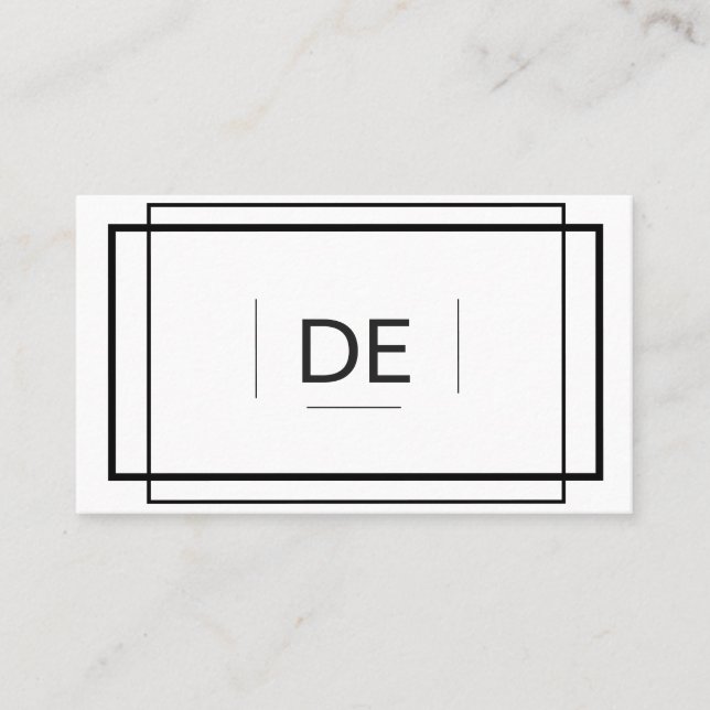 Einfach Beruflich, weiß und schwarz Visitenkarte (Vorderseite)