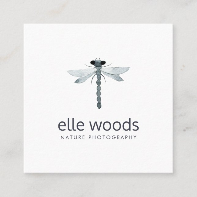 Einfach Beruflicher Naturfotograf Quadratische Visitenkarte (Vorderseite)