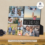 Einfach BEST VATER EVENT 8 FotoCollage Fotoplatte<br><div class="desc">Erstellen Sie Ihre eigene personalisierte, benutzerdefinierte Farbkollage-Anzeige auf dieser 8x10" Foto-Lockenplakette für den BEST VATER EVER mit dieser leicht hochzuladenden Collage-Vorlage für Fotos mit 8 Bildern in verschiedenen Formen und Größen, sowohl horizontal als auch vertikal, um eine Vielzahl von Foto-Themen in Ihrer Auswahl von Text- und Hintergrundfarben (in Weiß auf...</div>