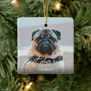 Einfach Bester Hund Aller Zeiten 2 Foto Moderne Sc Keramikornament