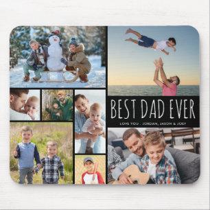 Einfach BESTER VATER ALLE ZEIT 8 Foto-Collage Dein Mousepad