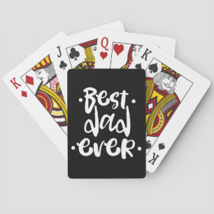 Einfach Bester Vater Aller Zeiten Schwarze Typogra Spielkarten