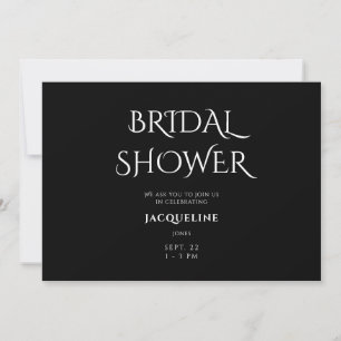 Einfach Black Bridal Dusche Einladung