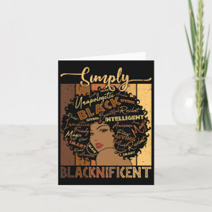 Einfach Blacknificent Magic Juneteenth Girl Afro W Karte