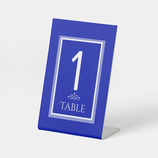 Einfach blau, modern minimalistisch sockelschild (Vorderseite)