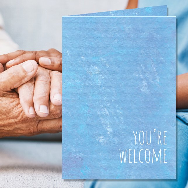 Einfach blau Sie sind willkommen Leere Karte (Von Creator hochgeladen)