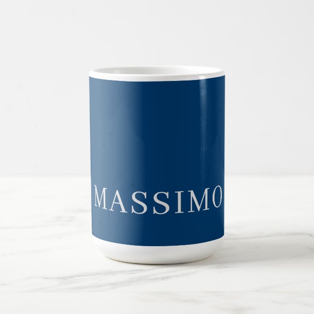 Einfach Blau Trendig Minimalistisch Professionell Kaffeetasse (Mittel)