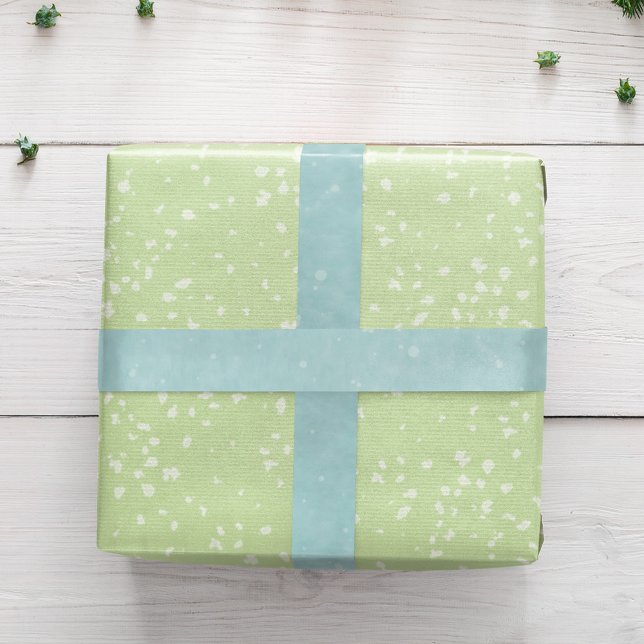 Einfach blau türkisfarbenes Wasser Weiße Fußketten Satinband (Cute Simple turquoise blue with white speckles dots. )