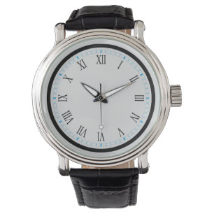 Einfach blau und schwarz römisch armbanduhr