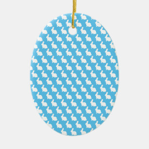 Einfach Blau und Weiß Ostersonne Keramik Ornament