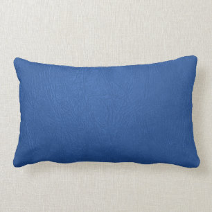 Einfach blaues Leder Textur Print Lendenkissen