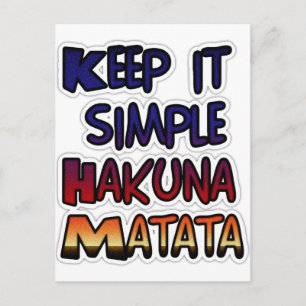 Einfach bleiben Hakuna Matata Kunstprint Postkarte