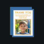 Einfach Blue Birthday Danke Kids Foto Card<br><div class="desc">Einfach Blue Birthday Danke Kids Foto Card. Ein niedlicher und einfacher Geburtstag danke Ihnen Karte für Ihre Freunde und Familie. Laden Sie Ihr Foto hoch und personalisieren Sie die Karte mit Ihrem Namen und Text. Großartig wie danke Karte für Jungs.</div>