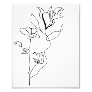 Einfach Blumendruck Fotodruck