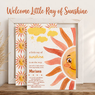 Einfach Bohemian you are my sunshine Baby-Party Einladung