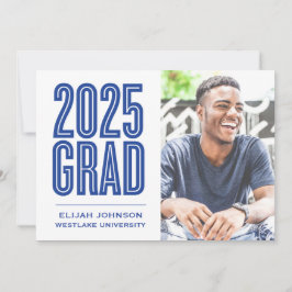 EINFACH BOLD 2025 GRAD FOTO ABSCHLUSS INVITATION EINLADUNG