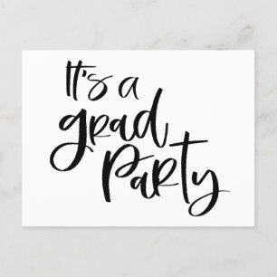 EINFACH BOLD Es ist ein GRAD PARTY Graduate Einlad Postkarte