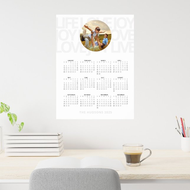 Einfach Bold |  LIVE LOVE JOY 2025 Kalender Poster (Von Creator hochgeladen)