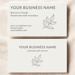 Einfach Botanisch Neutral Minimalistisch Klein Visitenkarte