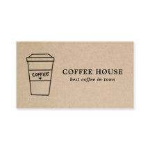 Einfach braun Moderner Niedlicher Kaffee