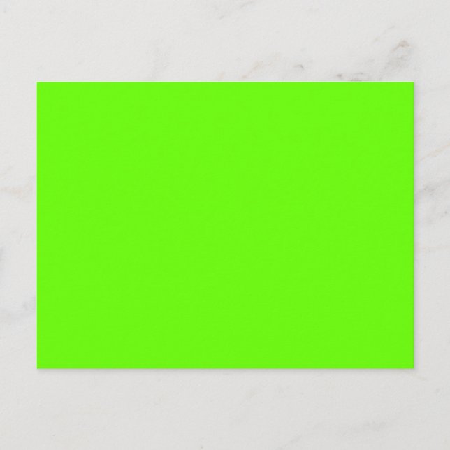 Einfach-Bright-Limettengrün Postkarte (Vorderseite)