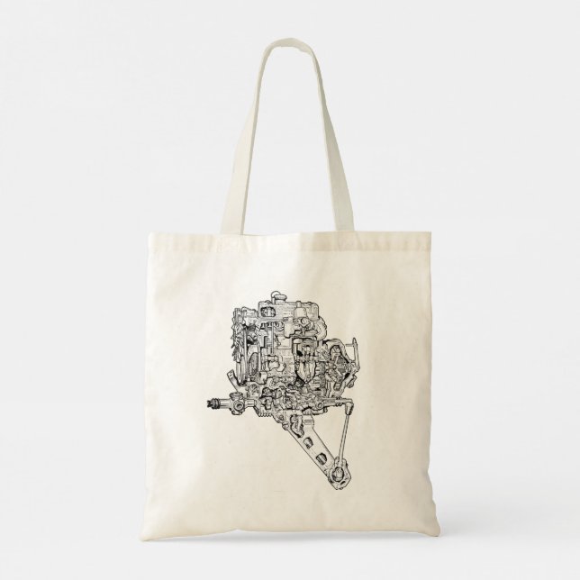 Einfach British Motoring Magazine Canvas-Tasche Tragetasche (Rückseite)