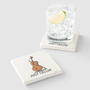 Einfach Cellist Sein Cello Musik Performance Steinuntersetzer