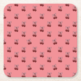 Einfach Cherries Rechteckiger Pappuntersetzer