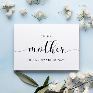 Einfach chic An meine Mutter am Tag meiner Hochzei Einladung