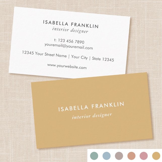 Einfach Chic Beruflich Minimalistisch Gold Visitenkarte (Von Creator hochgeladen)